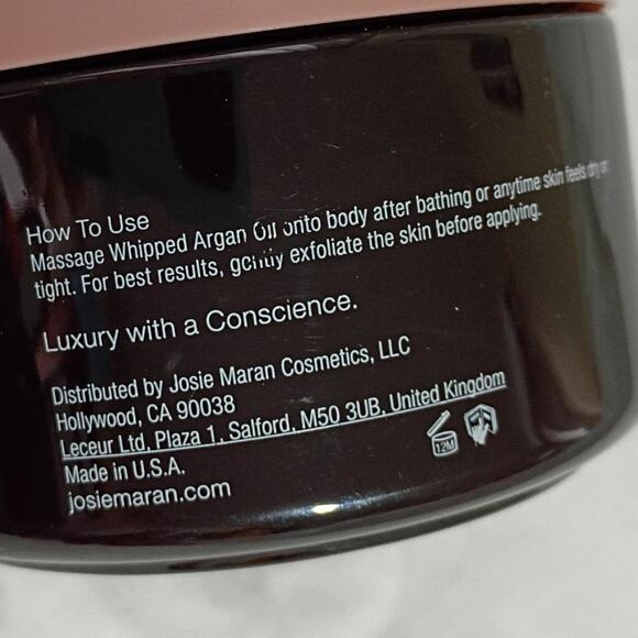 Josie Maran Vanilla Light Bronze 19 oz Whipped Body Butter MADE IN THE USA - Picture 6 of 6